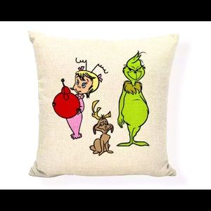 Grinch and Cindy Lou Who pillow cover